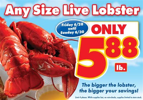 Get the very latest Market Basket lobster coupons and deals here, and save money. . Market basket lobster prices